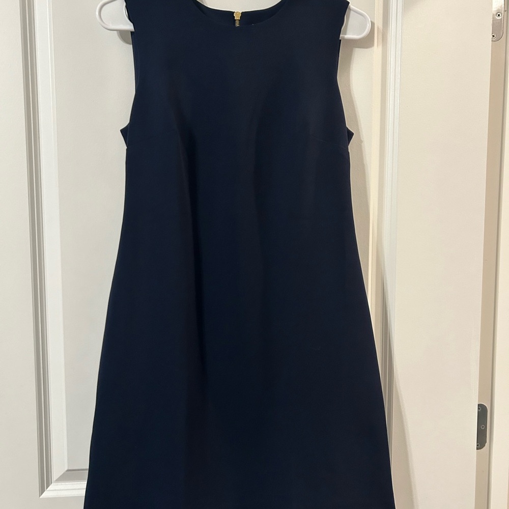 Elegant Navy Sleeveless Calvin Klein Dress